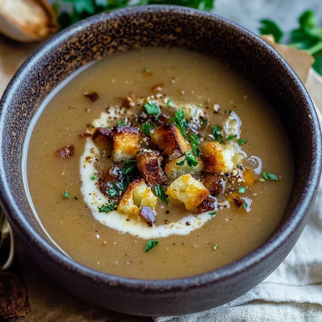 Maronensuppe mit Chilinüssen und Zimt-Tonka-Croutons