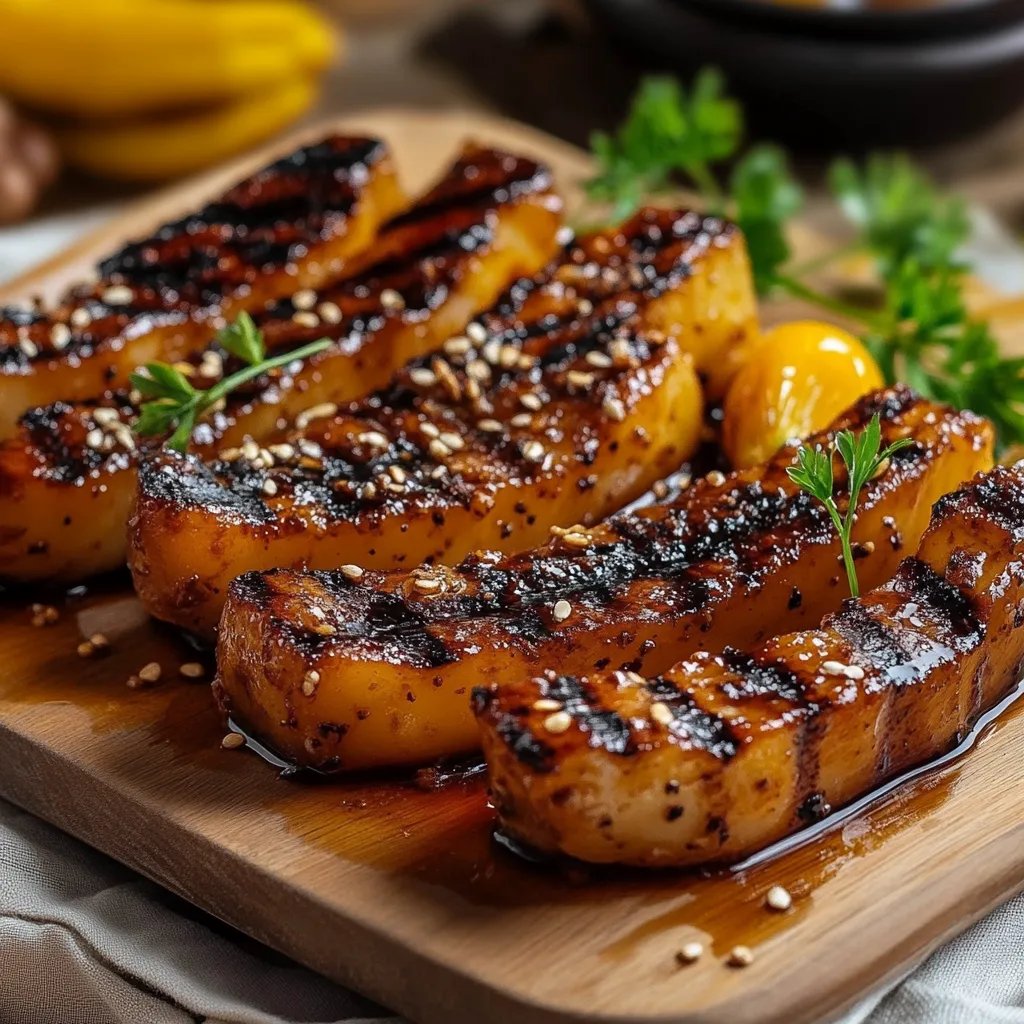 Gegrillter Kürbis mit Ahornsirup