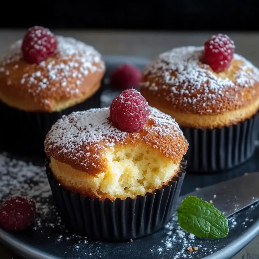 Quarkmuffins mit Vanillepudding