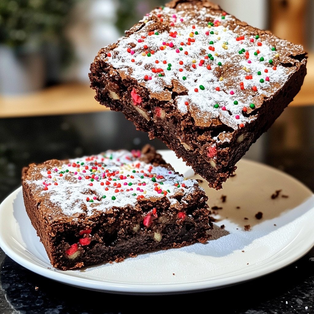 Brownie-Weihnachtskranz