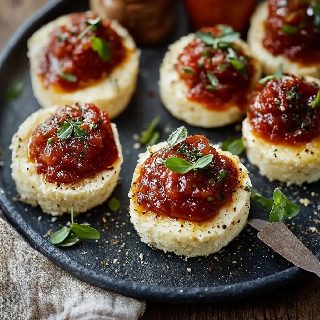 Verkehrte Welt oder herzhafte Mini-Cheesecakes mit Tomaten-Marmelade