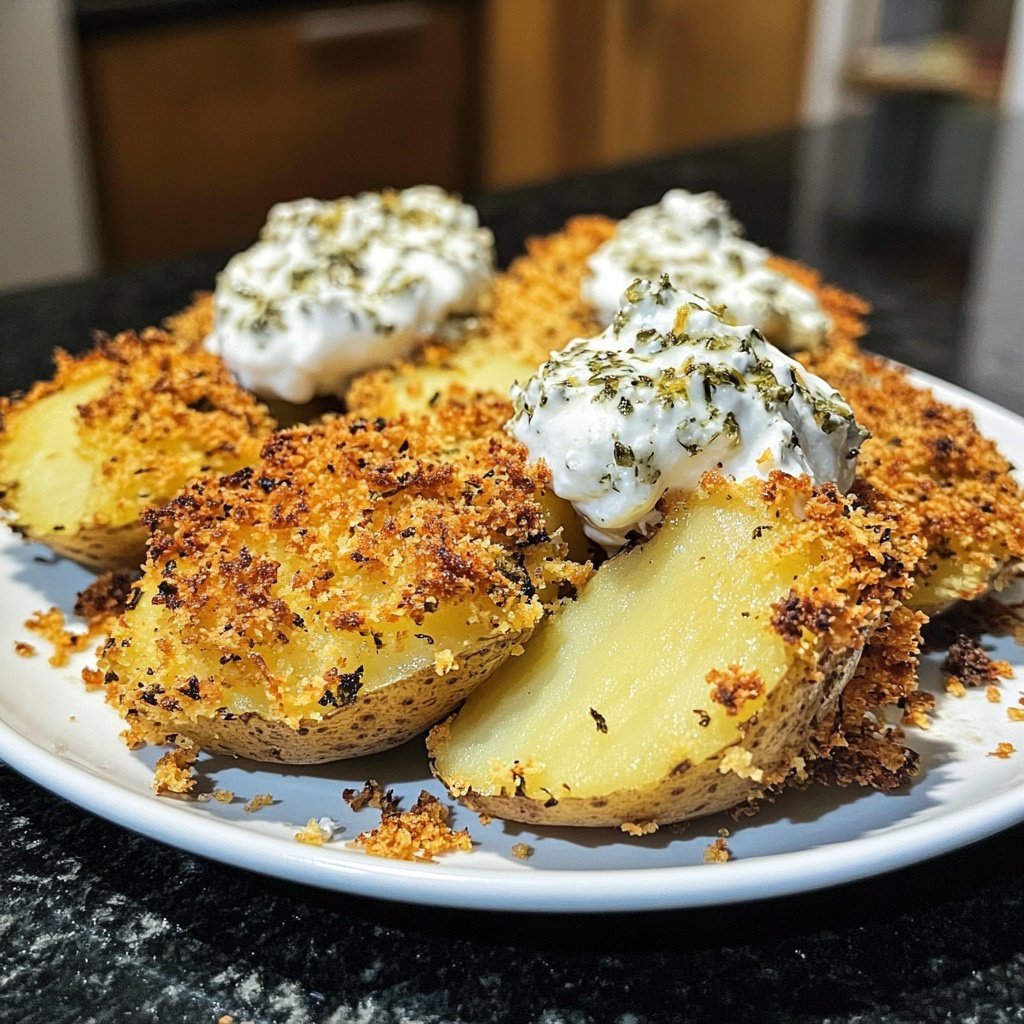 Ofenkartoffeln mit Kräuterquark