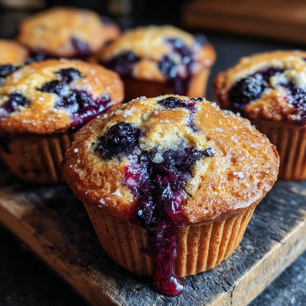 Lockere Blaubeermuffins wie vom Bäcker
