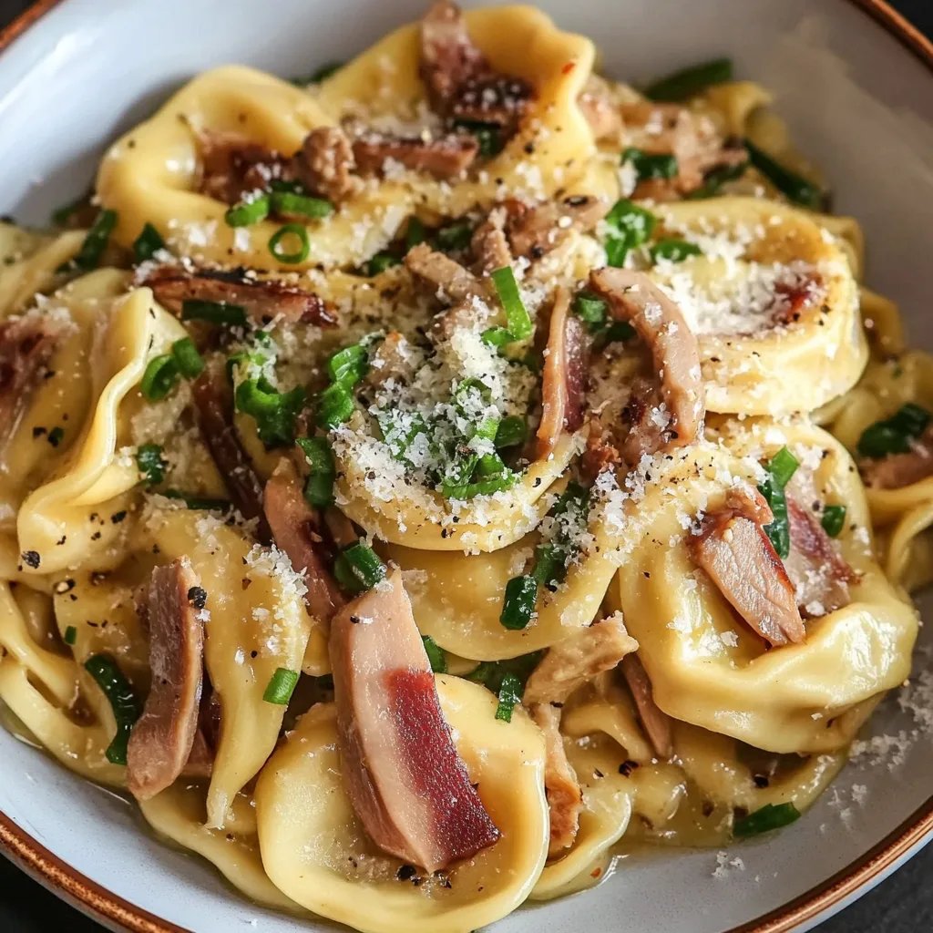 Tortellini mit Schinken-Sahne-Soße