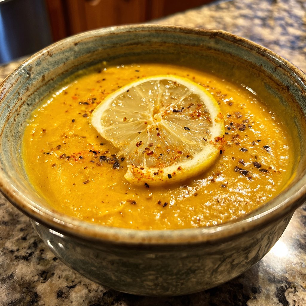 Linsensuppe mit Zitrone