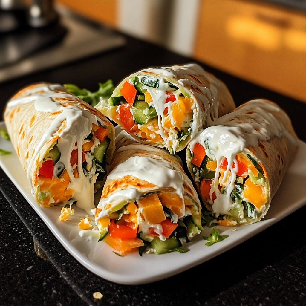 Wraps mit Joghurtsauce