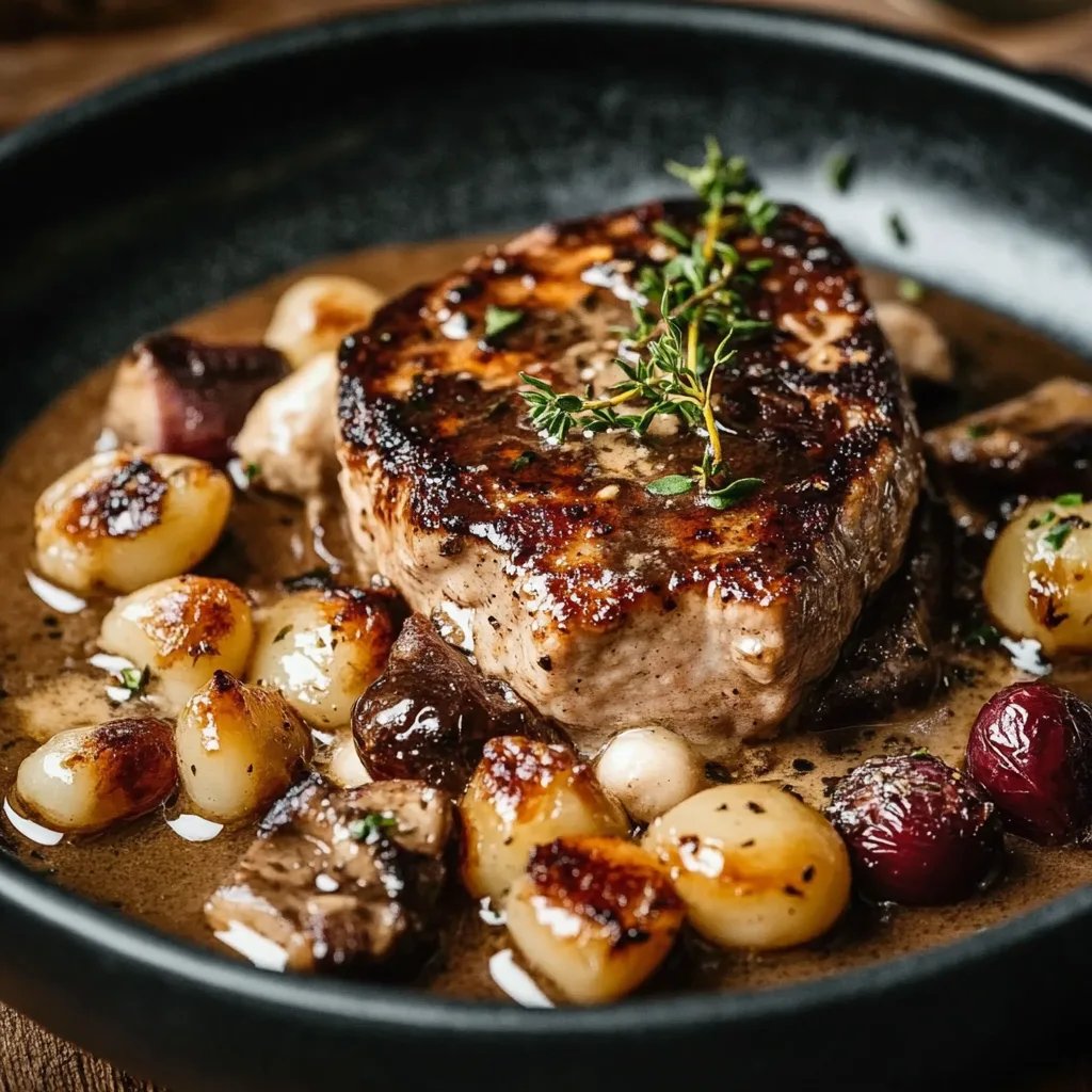 Rinderfilet mit Steinpilzen in cremiger Sauce