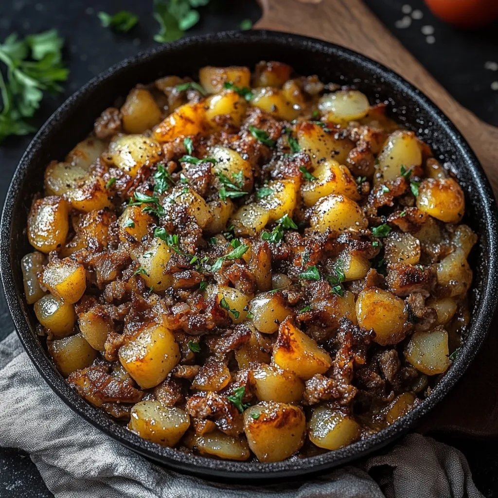 Leckere Hackfleischpfanne mit Kartoffeln
