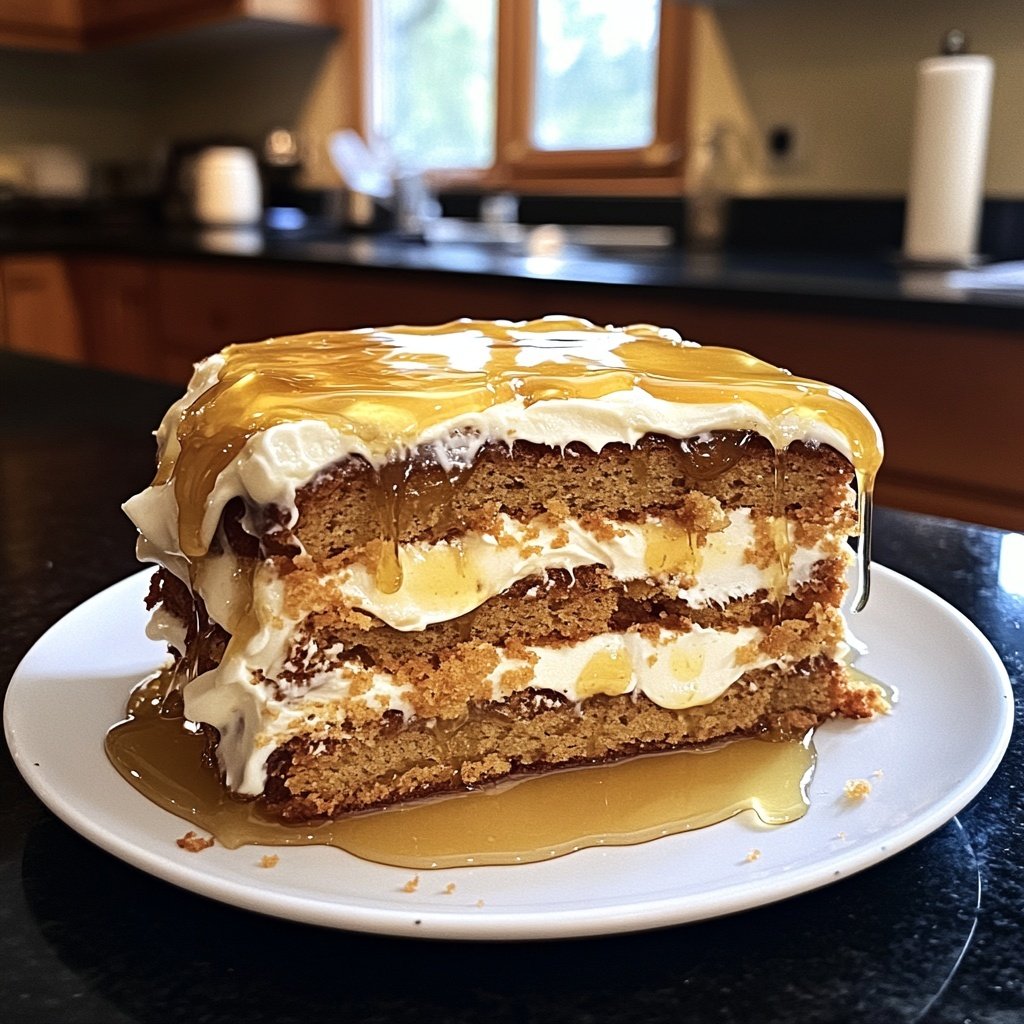 Honigtorte mit Milchmädchencreme